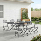 Garten Essgruppe 7 pcs Anthrazit 212 x 90 x 76 cm