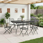 Garten Essgruppe 7 pcs Anthrazit 212 x 90 x 76 cm