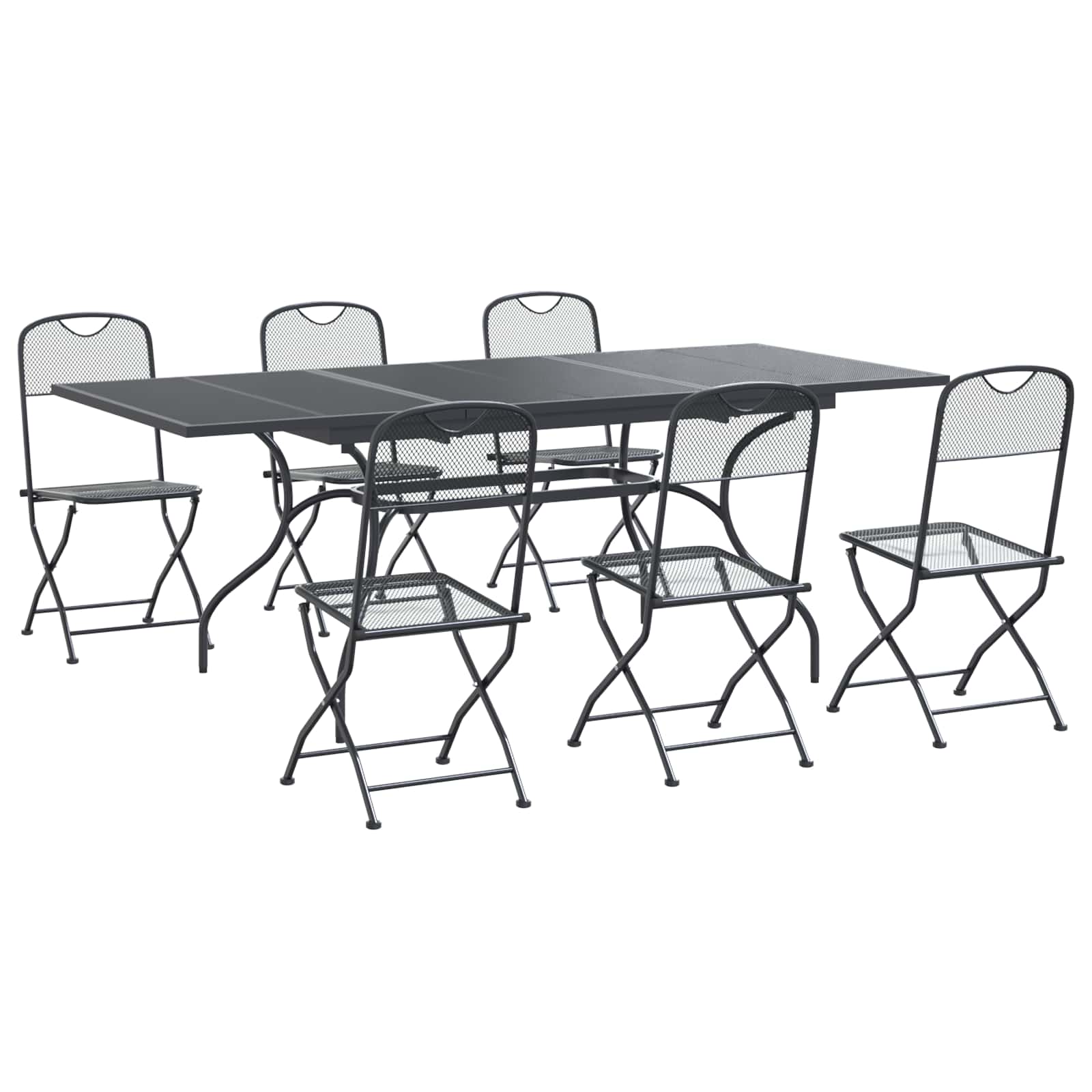 Garten Essgruppe 7 pcs Anthrazit 212 x 90 x 76 cm