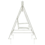Schaukelbank Stahl 113 x 121,5 x 168 cm Antik Weiß