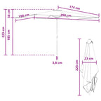 Garten-Sonnenschirm 200 x 300 cm Polyester Rechtwinklig