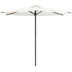 Garten-Sonnenschirm 270 x 270 cm Polyester Rechtwinklig Creme