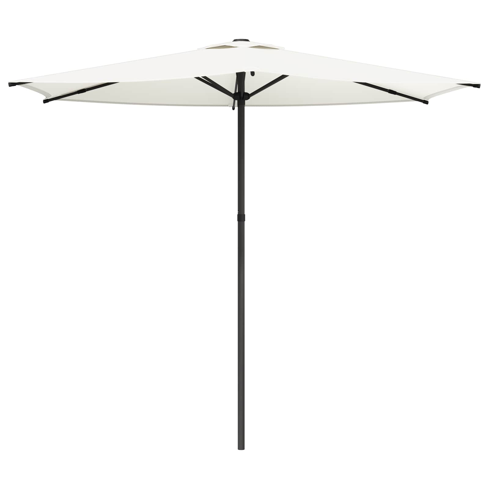 Garten-Sonnenschirm 270 x 270 cm Polyester Rechtwinklig Creme