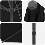 Garten-Sonnenschirm 270 x 270 cm Polyester Rechtwinklig Schwarz