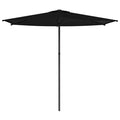 Garten-Sonnenschirm 270 x 270 cm Polyester Rechtwinklig Schwarz