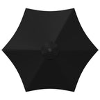 Garten-Sonnenschirm 270 x 270 cm Polyester Rechtwinklig Schwarz