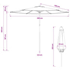 Garten-Sonnenschirm 300 x 300 cm Polyester Rechtwinklig Schwarz