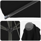 Garten-Sonnenschirm 200 x 300 cm Polyester Rechtwinklig Schwarz