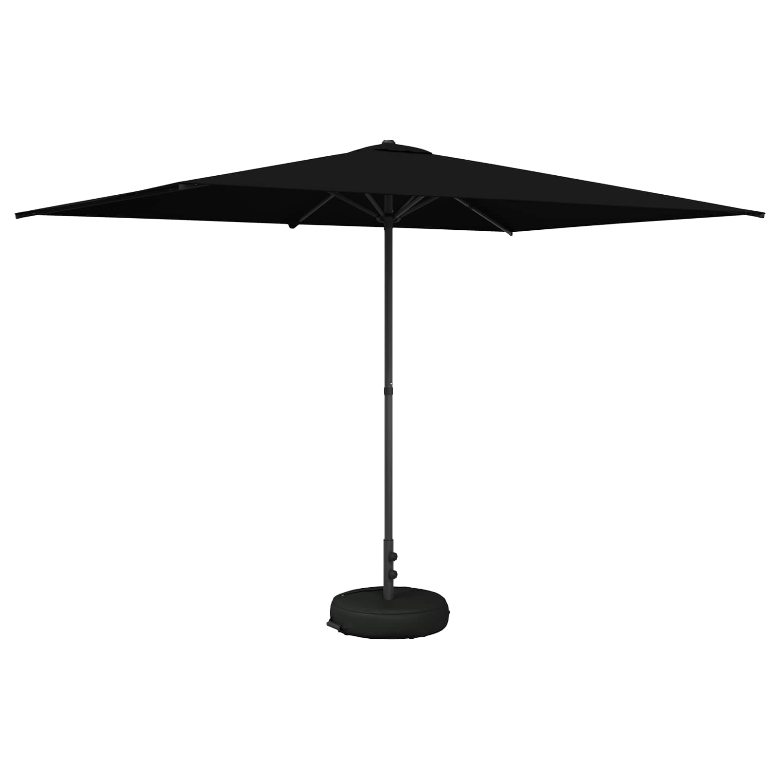 Garten-Sonnenschirm 200 x 300 cm Polyester Rechtwinklig Schwarz