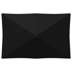 Garten-Sonnenschirm 200 x 300 cm Polyester Rechtwinklig Schwarz
