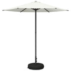 Garten-Sonnenschirm 230 x 230 cm Polyester Rechtwinklig Creme