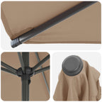 Garten-Sonnenschirm 230 x 230 cm Polyester Rechtwinklig Taupe