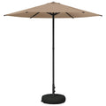 Garten-Sonnenschirm 230 x 230 cm Polyester Rechtwinklig Taupe