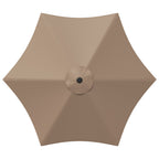 Garten-Sonnenschirm 230 x 230 cm Polyester Rechtwinklig Taupe