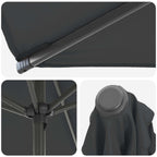 Garten-Sonnenschirm 230 x 230 cm Polyester Rechtwinklig