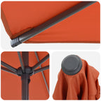 Garten-Sonnenschirm 300 x 300 cm Polyester Rechtwinklig