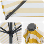 Garten-Sonnenschirm 300 x 300 cm Polyester Rechtwinklig