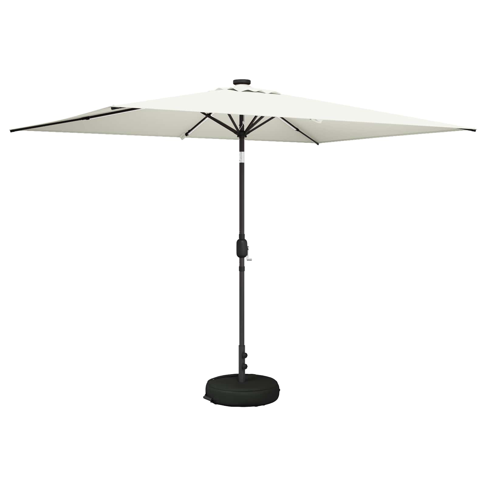 Garten Sonnenschirm mit LED-Lichtern 200 x 300 cm Polyester