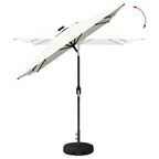 Garten Sonnenschirm mit LED-Lichtern 200 x 300 cm Polyester
