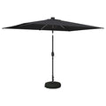 Garten Sonnenschirm mit LED-Lichtern 200 x 300 cm Polyester