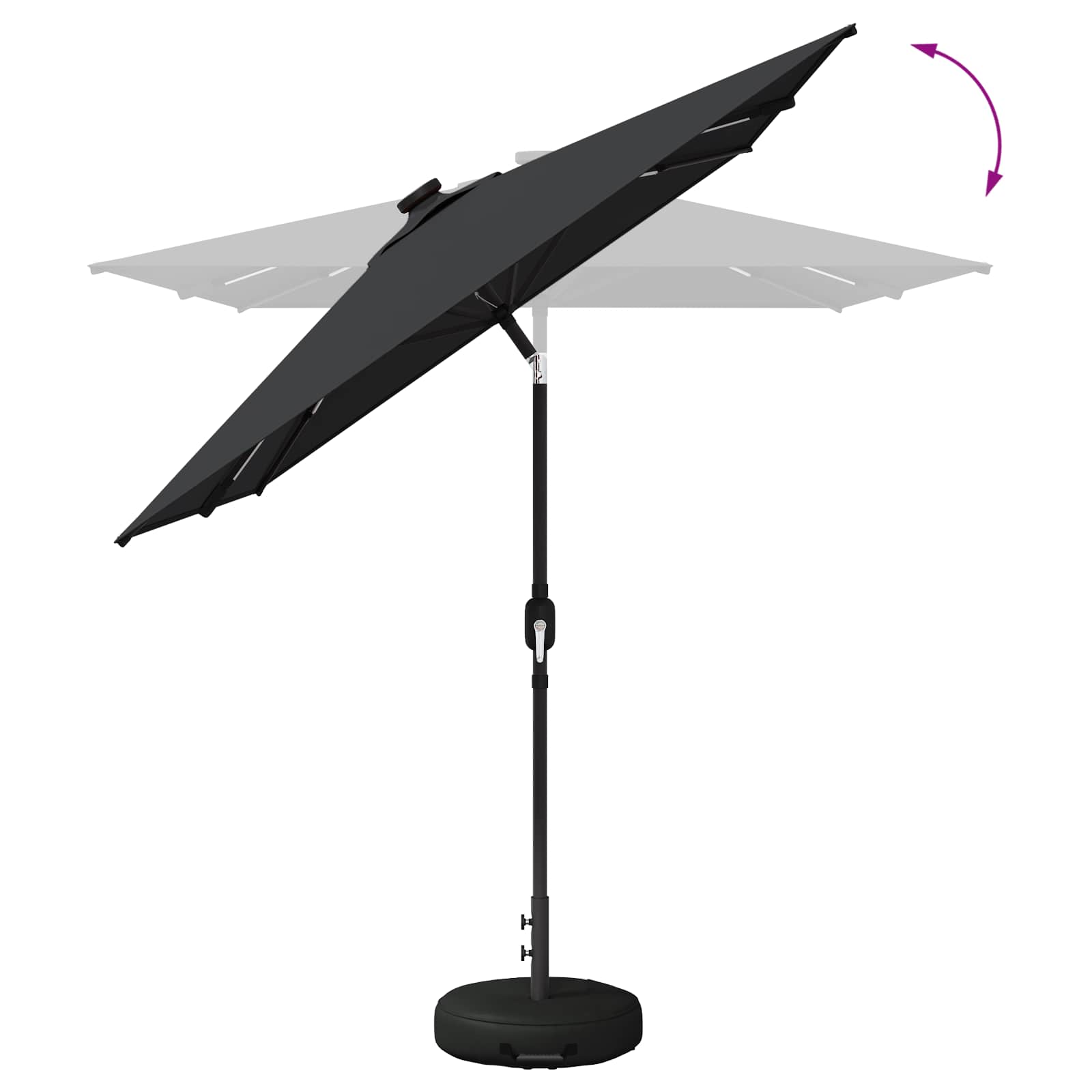 Garten Sonnenschirm mit LED-Lichtern 200 x 300 cm Polyester