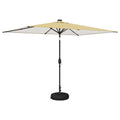 Garten Sonnenschirm mit LED-Lichtern 200 x 300 cm Polyester