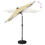 Garten Sonnenschirm mit LED-Lichtern 200 x 300 cm Polyester