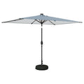 Garten Sonnenschirm mit LED-Lichtern 200 x 300 cm Polyester