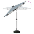 Garten Sonnenschirm mit LED-Lichtern 200 x 300 cm Polyester
