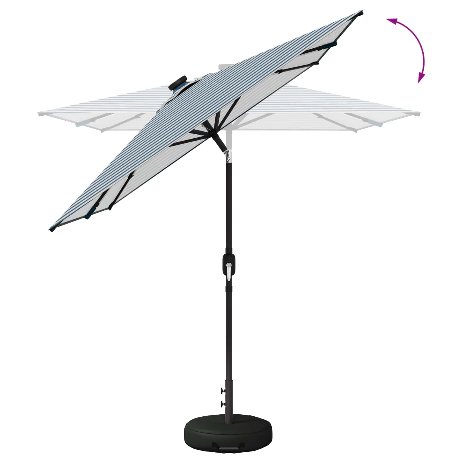 Garten Sonnenschirm mit LED-Lichtern 200 x 300 cm Polyester