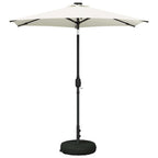 Garten Sonnenschirm mit LED-Lichtern 230 x 230 cm Polyester