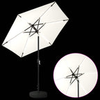 Garten Sonnenschirm mit LED-Lichtern 230 x 230 cm Polyester