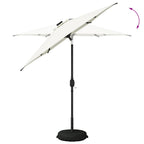 Garten Sonnenschirm mit LED-Lichtern 230 x 230 cm Polyester