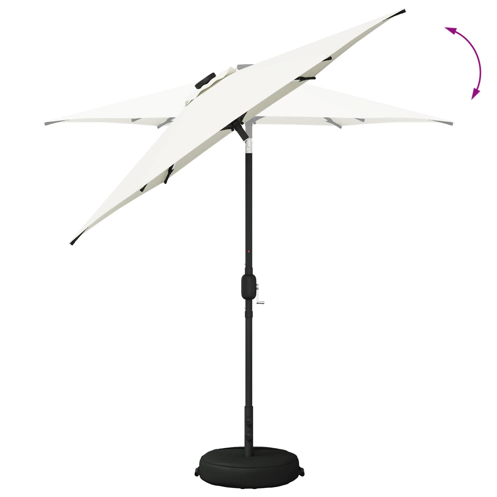 Garten Sonnenschirm mit LED-Lichtern 230 x 230 cm Polyester
