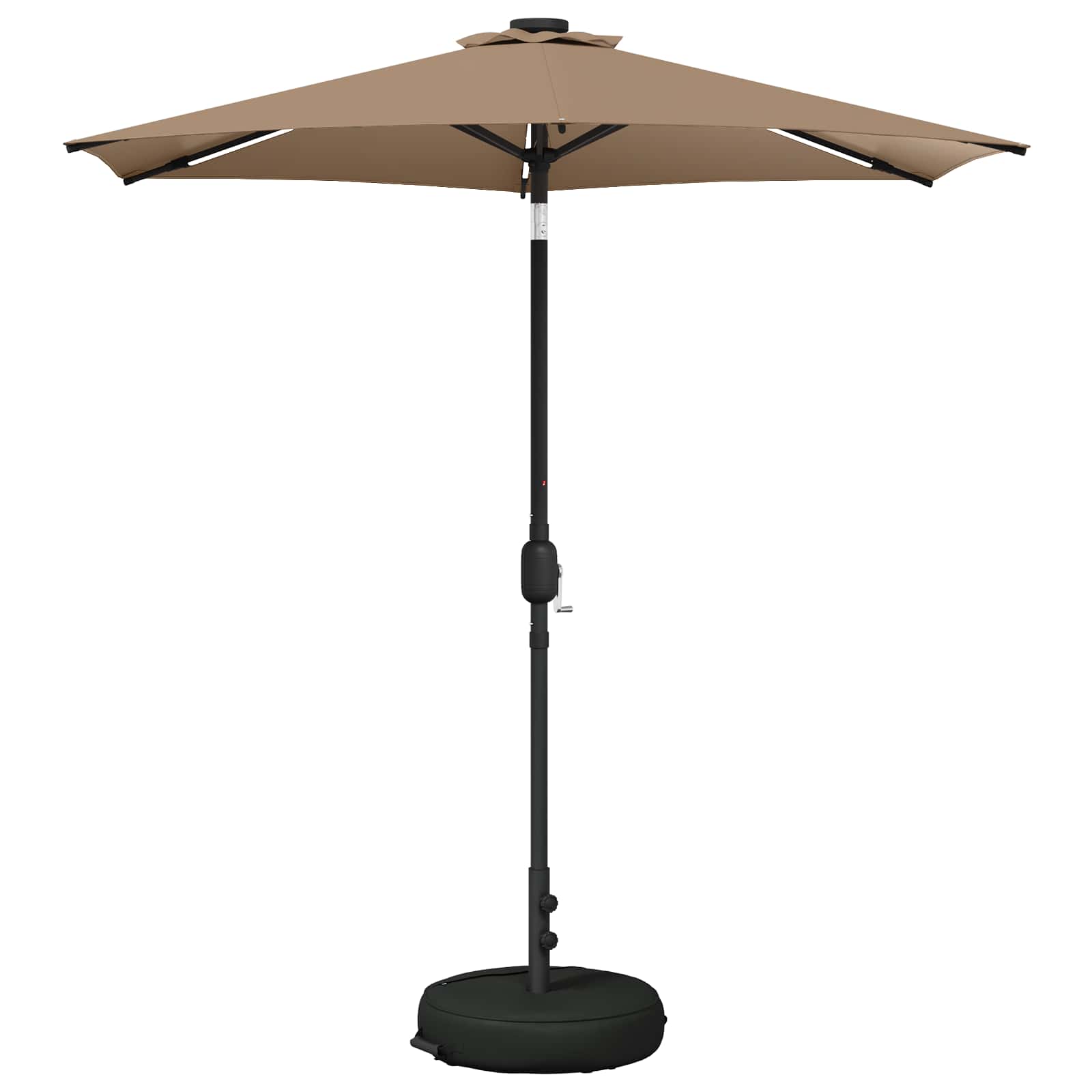 Garten Sonnenschirm mit LED-Lichtern 230 x 230 cm Polyester