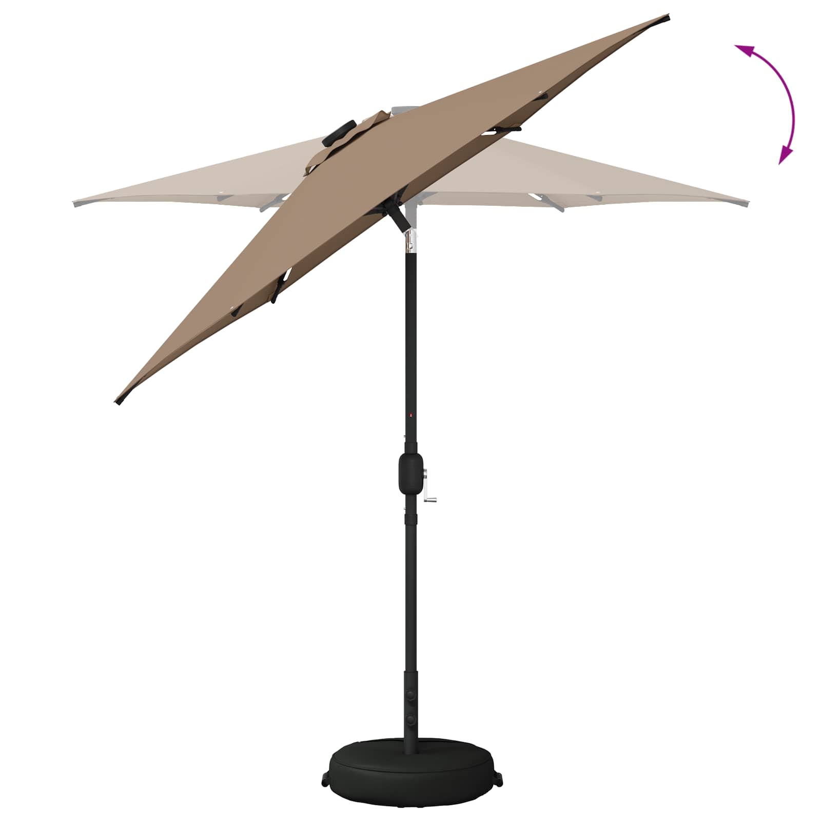 Garten Sonnenschirm mit LED-Lichtern 230 x 230 cm Polyester