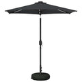 Garten Sonnenschirm mit LED-Lichtern 230 x 230 cm Polyester