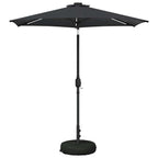 Garten Sonnenschirm mit LED-Lichtern 230 x 230 cm Polyester