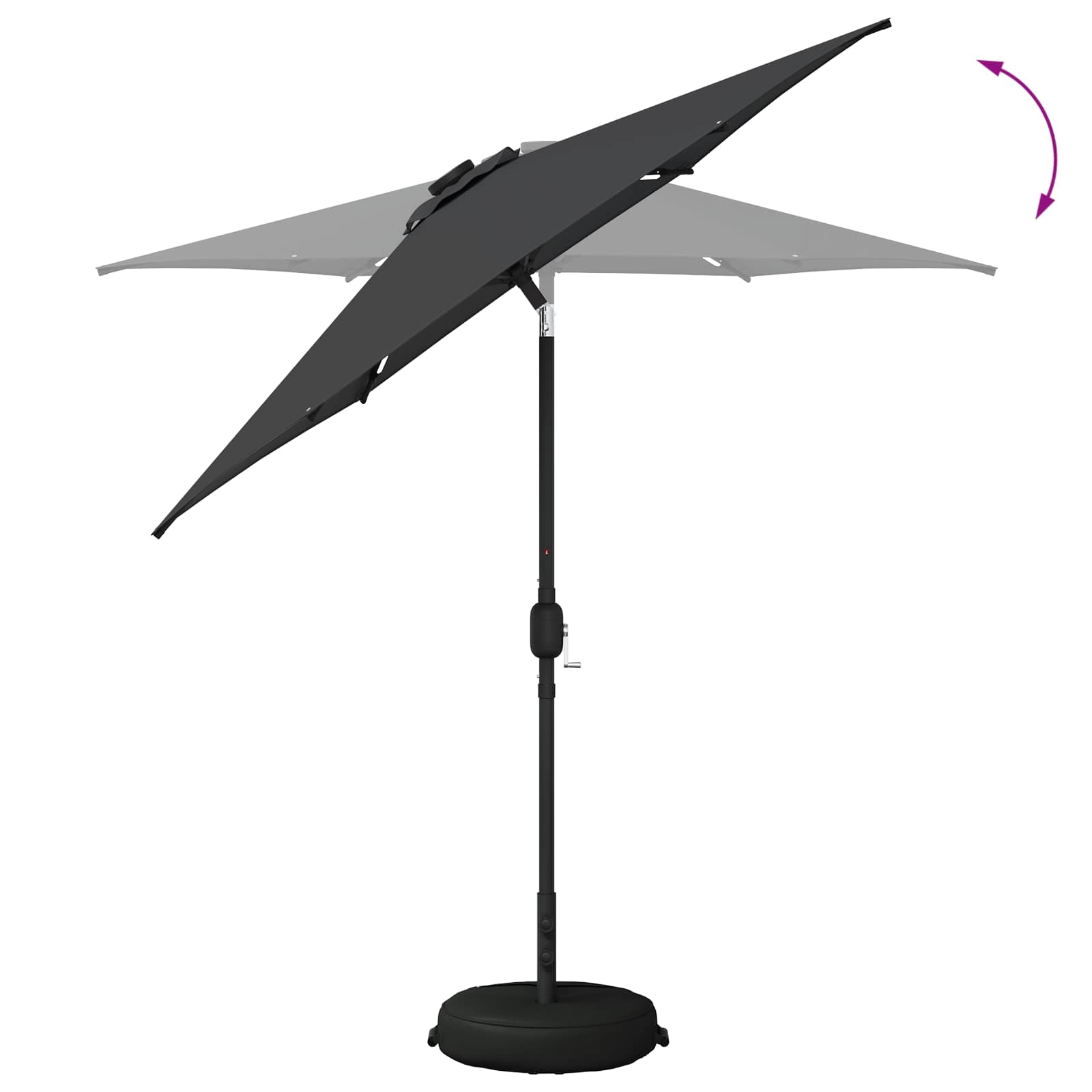Garten Sonnenschirm mit LED-Lichtern 230 x 230 cm Polyester
