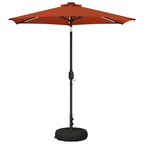 Garten Sonnenschirm mit LED-Lichtern 230 x 230 cm Polyester
