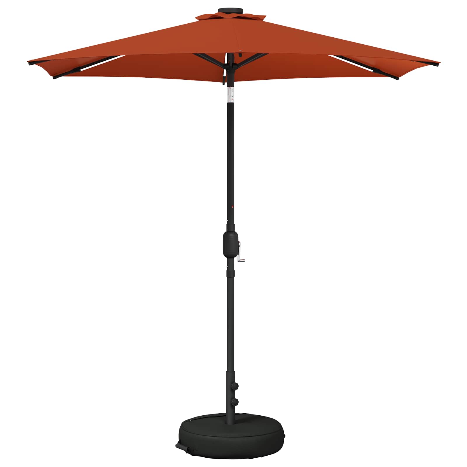 Garten Sonnenschirm mit LED-Lichtern 230 x 230 cm Polyester