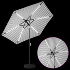 Garten Sonnenschirm mit LED-Lichtern 270 x 270 cm Polyester
