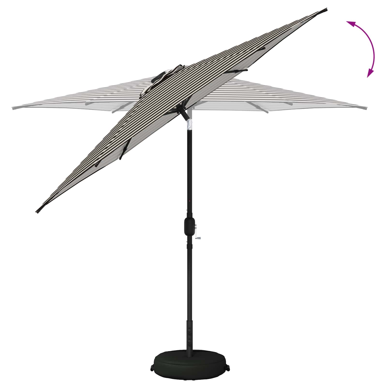 Garten Sonnenschirm mit LED-Lichtern 270 x 270 cm Polyester