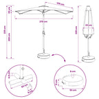 Garten Sonnenschirm mit LED-Lichtern 270 x 270 cm Polyester