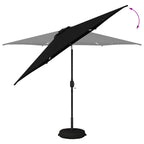 Garten Sonnenschirm mit LED-Lichtern 300 x 300 cm Polyester