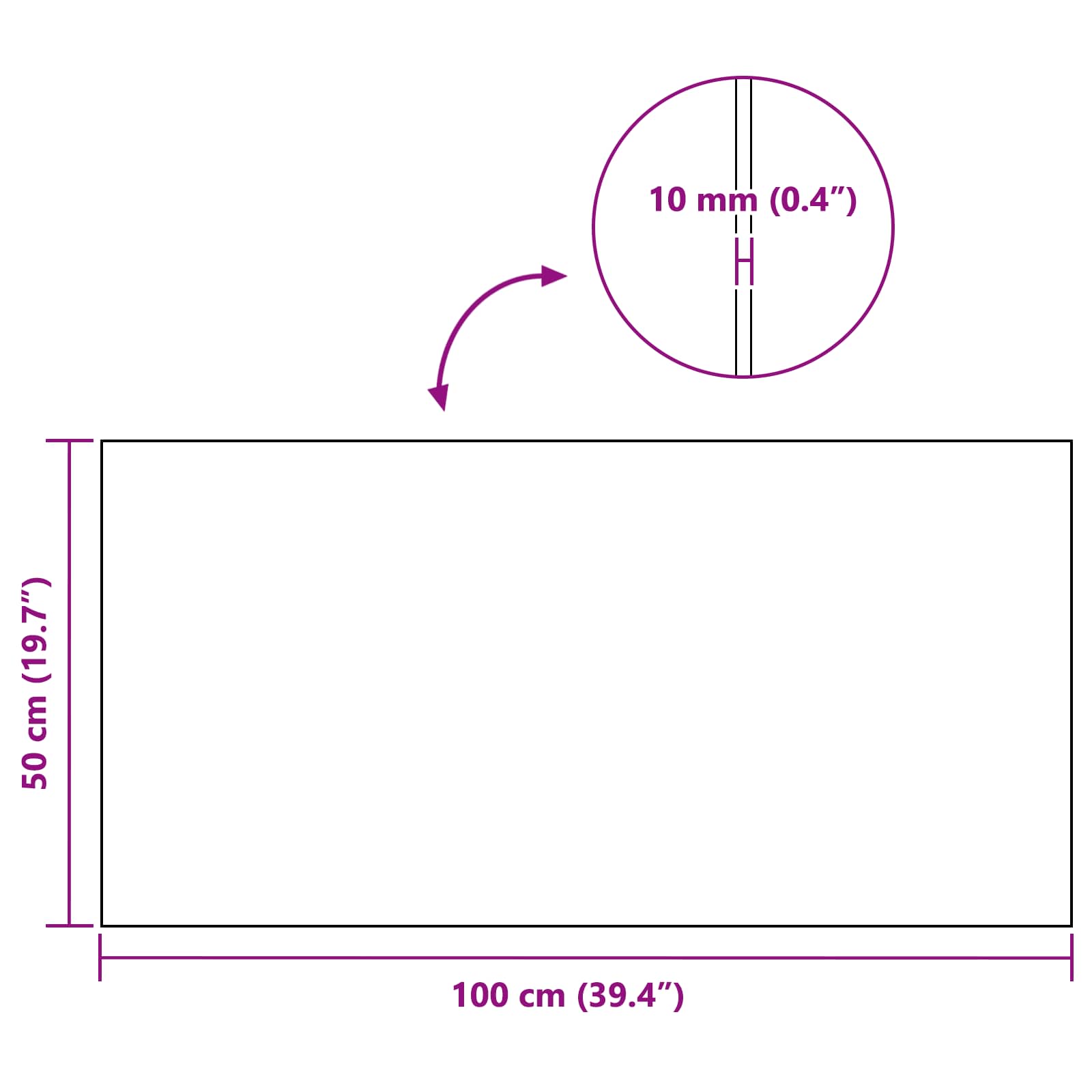 Korkplatte 6 pcs 100 x 50 x 1 cm Kork Braun