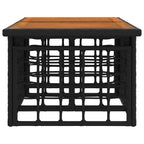 Gartentisch Schwarz und Natur 100 x 55 x 37 cm