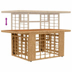Gartentisch Natur 100 x 55 x 37 cm PE Rattan und Glas