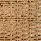 Gartentisch Natur 55 x 55 x 37 cm PE Rattan und Glas