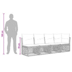 Gartensofa-set 6 pcs Schwarz Poly-Rattan